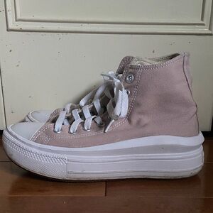 Women's Converse Pink High-Top Platform Sneakers